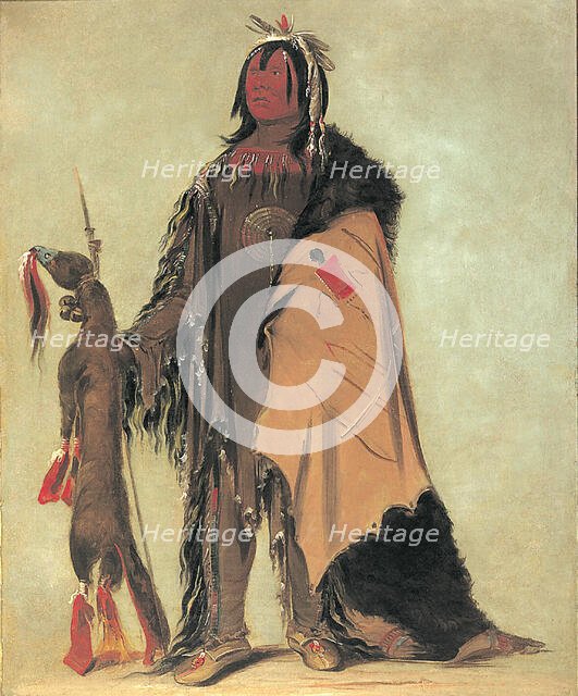 In-ne-ó-cose, Buffalo's Child, a Warrior, 1832. Creator: George Catlin.