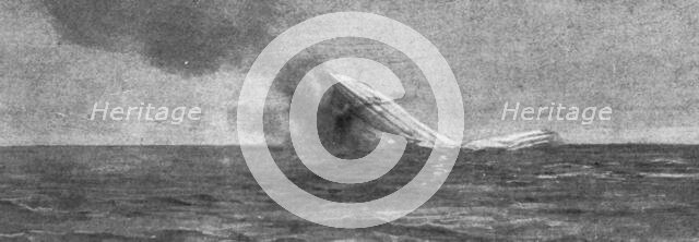 'Le Zeppelin "L7" abattu le 4 mai au large de la cote du Slesvig par les deux navires..., 1916. Creator: Unknown.