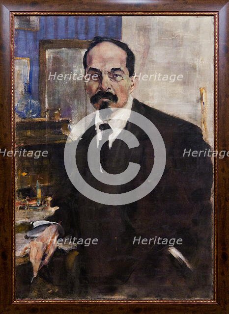 Portrait of Anatoly Vasilyevich Lunacharsky (1875-1933), 1920. Creator: Nikolay Feshin.