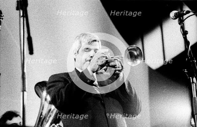 Randy Sandke, Louis Armstrong Centennial Band, Brecon Jazz Festival, Brecon, Powys, Wales, Aug 2001. Creator: Brian O'Connor.