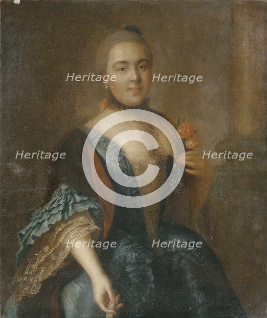 Portrait of Countess Elizabeth Vorontsova (1739-1792), 1762. Artist: Antropov, Alexei Petrovich (1716-1795)