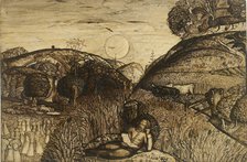 The Valley Thick with Corn, 1825. Creator: Samuel Palmer.