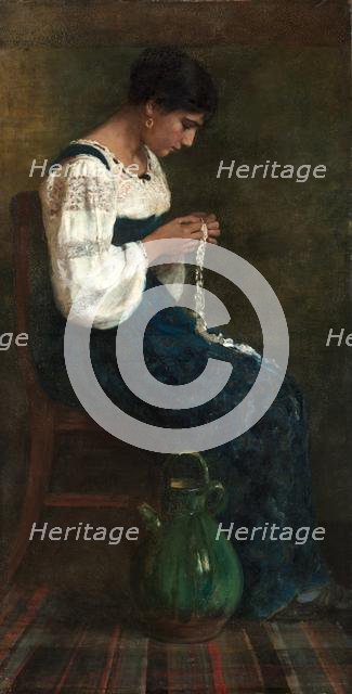 Capri Lace Maker, 1884. Creator: George B. Butler (American, 1838-1907).