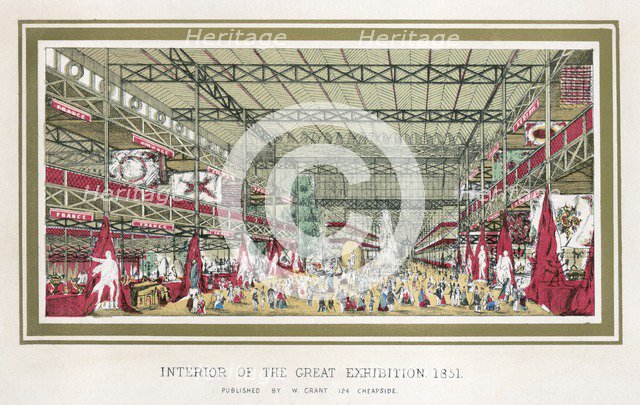 Great Exhibition, Crystal Palace, Hyde Park, London, 1851. Artist: Unknown.