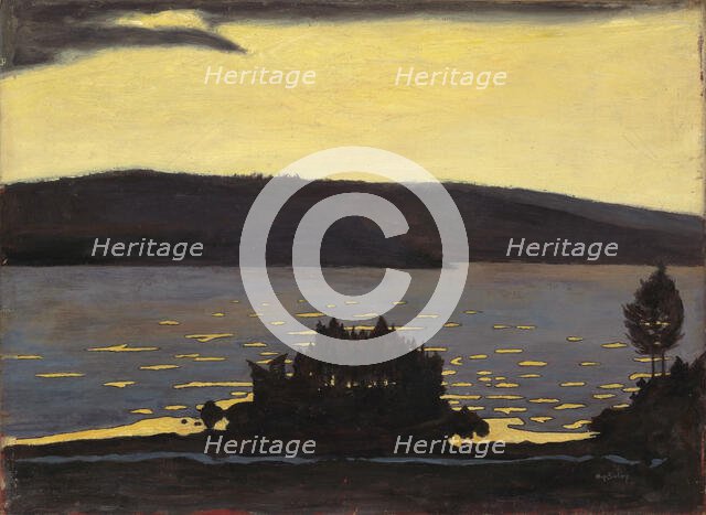 Spring Evening, Ice Break, 1897. Creator: Hugo Simberg.