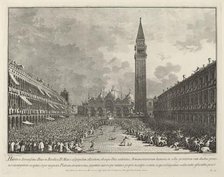 The Doge Carried around the Piazza San Marco, 1763/1766. Creator: Giovanni Battista Brostoloni.