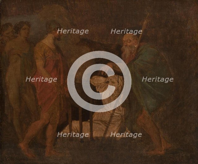 Odysseus Takes Counsel with Teiresias. From Homer´s Odyssey, 1809. Creator: Nicolai Abraham Abildgaard.