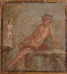 Narcissus, 1st H. 1st cen. AD. Creator: Roman-Pompeian wall painting.