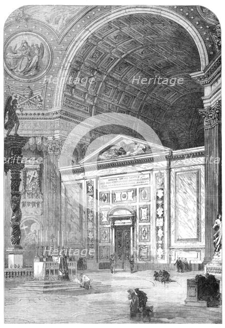 Ecclesiastical Council at Rome: South Transept of St. Peter's...For The Opening Ceremonies, 1870. Creator: Unknown.
