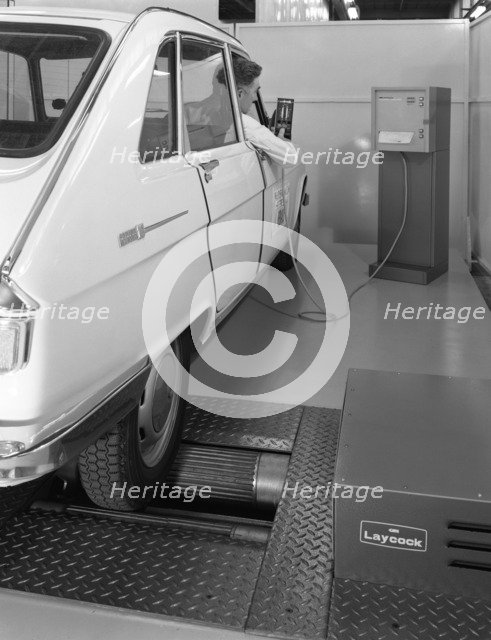 Renault 16 TL automatic on a Laycock brake testing machine, Sheffield, 1972. Artist: Michael Walters