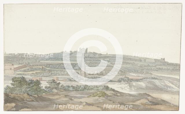 View of Vedala Palace of the Grand Master, located in the Boschetto, Malta, 1778. Creator: Louis Ducros.