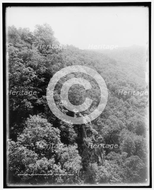 New River canyon, W. Va. from Hawk's Nest, c1913. Creator: Unknown.