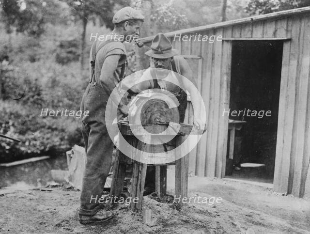 New Zealand foresters in France, between c1915 and c1920. Creator: Bain News Service.
