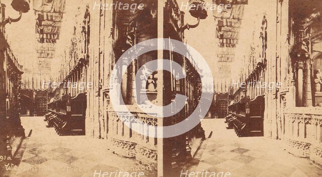 Group of 5 Stereograph Views of Westminster Abbey, London, England, 1850s-1910s. Creator: George W Griffith.