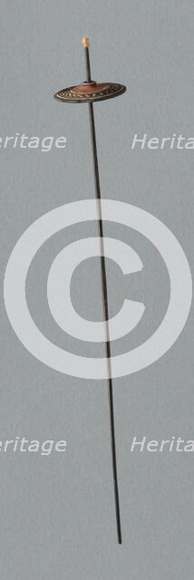 Wooden Spindles with Ceramic Whorls, Peru, 1000/1476. Creator: Unknown.