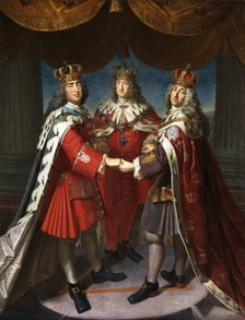 Alliance of Kings Frederick I. in Prussia,  August II the Strong and Frederick IV of Denmark, 1709. Creator: Gericke, Samuel Theodor (1665-1729).