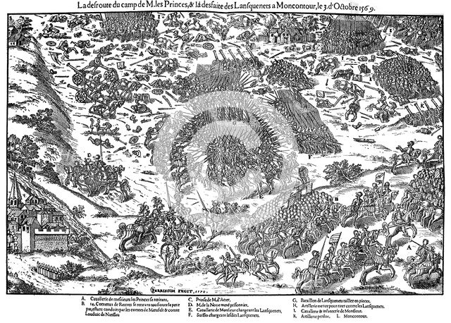 Battle of Montcontour, French Religious Wars, 3 October 1569 (1570). Artist: Jacques Tortorel