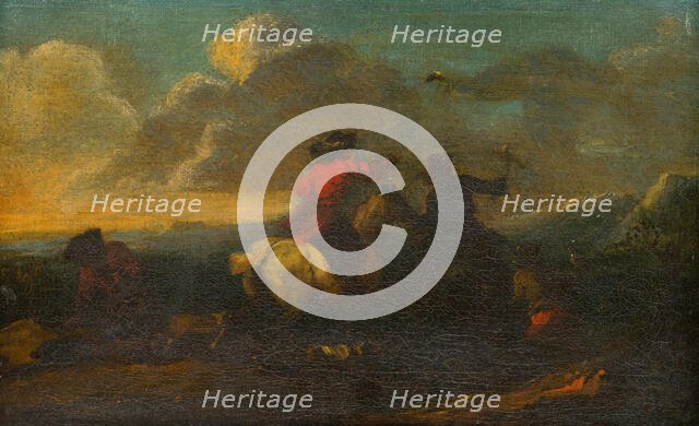 Scene from Cavalry Battle, 18th century. Creator: Unknown.
