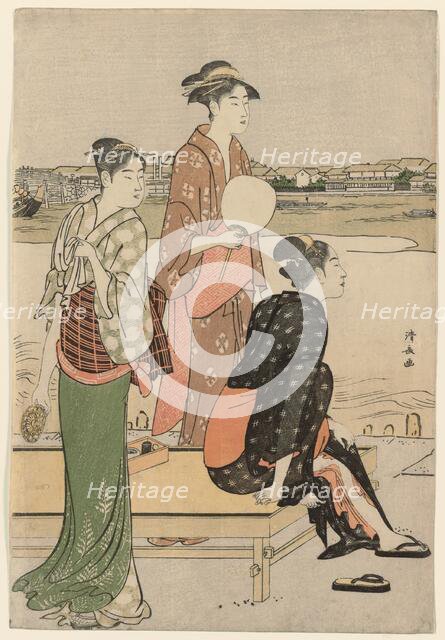 Summer Twilight on the Banks of the Sumida River, c. 1784. Creator: Torii Kiyonaga.