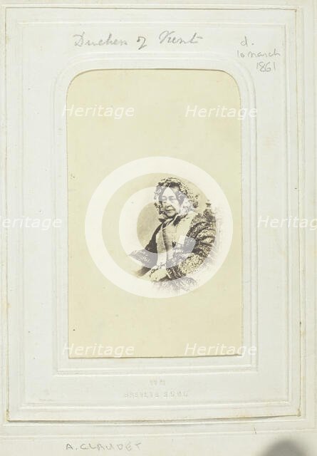 Duchess of Kent, ca, 1860. Creator: Antoine Francois Jean Claudet.
