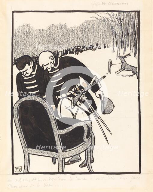 Grands Chasseurs--Le Cerf est prêt, 1903. Creator: Félix Vallotton.