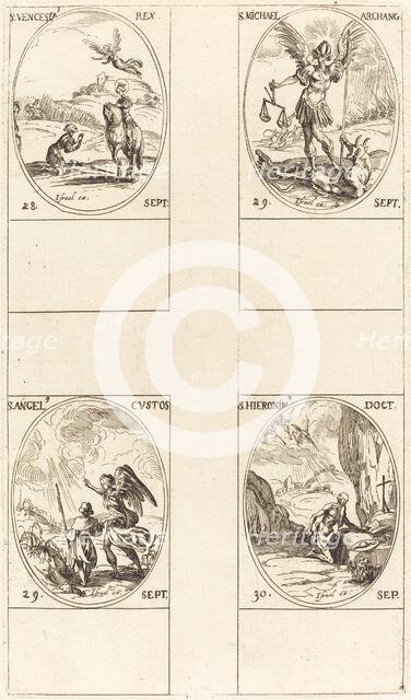 St. Wenceslas; St. Michael, Archangel; The Guardian Angel; St. Jerome. Creator: Jacques Callot.