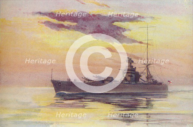 'A Modern Battleship', 1910. Artist: Constance N Baikie.