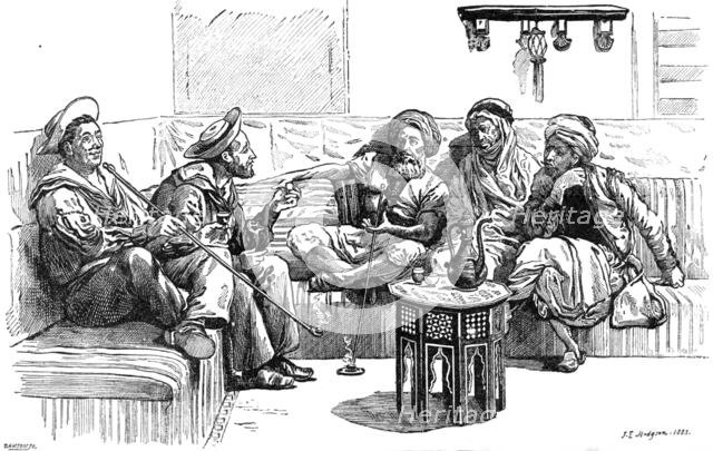 East and West by J. E. Hodgson, R.A.: Exhibition of the Institute of Painters in Oil Colours, 1883. Creator: Dawson.