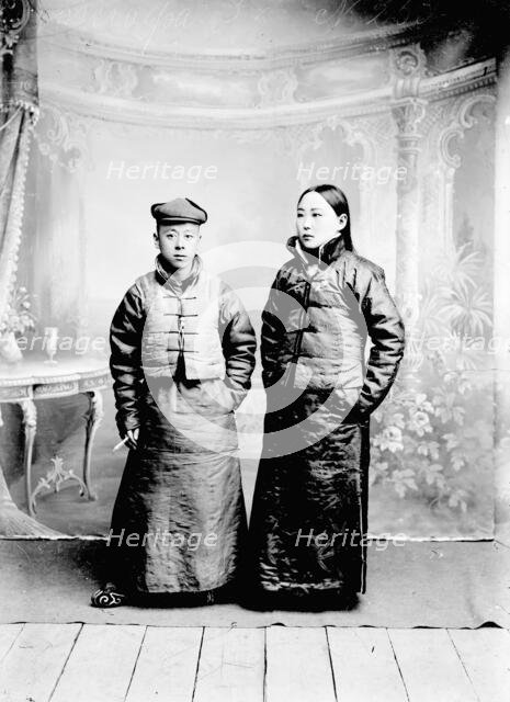 Asian man and woman, 1900. Creator: Nikolai Nikolaevich Petrov.