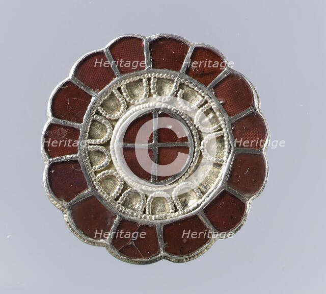 Rosette Brooch, Frankish, last quarter 6th century. Creator: Unknown.