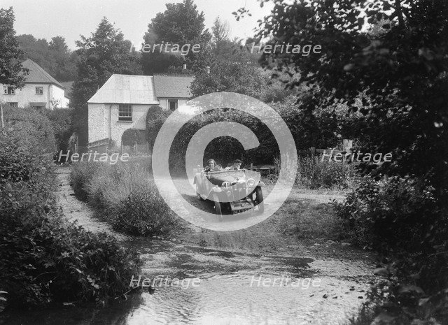MG PA competing in the B&HMC Brighton-Beer Trial, Windout Lane, near Dunsford, Devon, 1934. Artist: Bill Brunell.