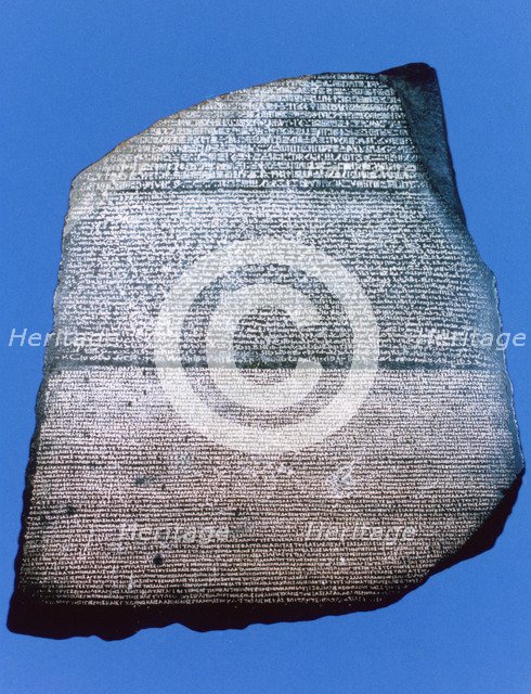 The Rosetta Stone, 196 BC. Artist: Unknown