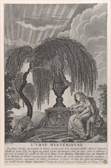 The Mysterious Urn, with the hidden silhouettes of the French royal family, 1793-1800. Creator: Pierre Jean Joseph Denis Crussaire.