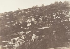 Jérusalem, Vallée de Hinnom, Détails du flanc droit, 1, 1854. Creator: Auguste Salzmann.