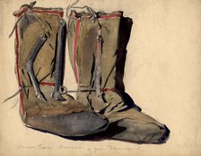 High boots of the shaman Markei from the Bezymyanny ulus, Selkups, 1920. Creator: A. G. Vargin.