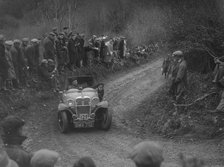 Singer of SGE Tett competing in the MCC Lands End Trial, 1935. Artist: Bill Brunell.