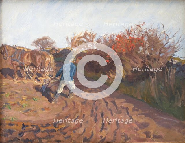 The Ploughman Turns, 1898-1902. Creator: Peter Hansen.