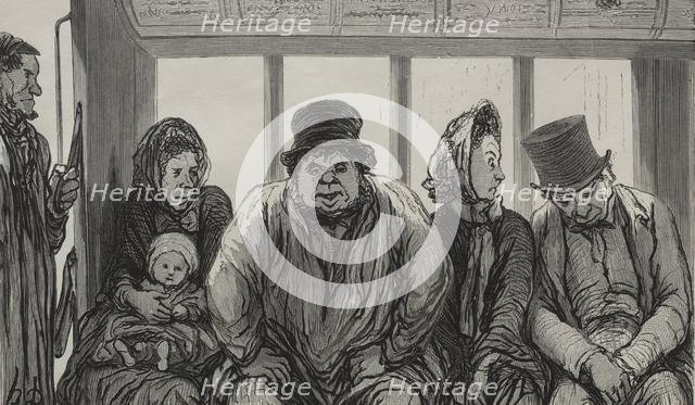 The Omnibus: Interior of the Omnibus. Creator: Honoré Daumier (French, 1808-1879).
