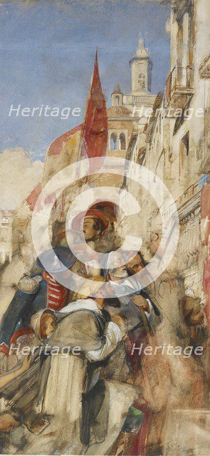 Study for the Proclamation of Don Carlos, 1834-1838. Artist: John Frederick Lewis.