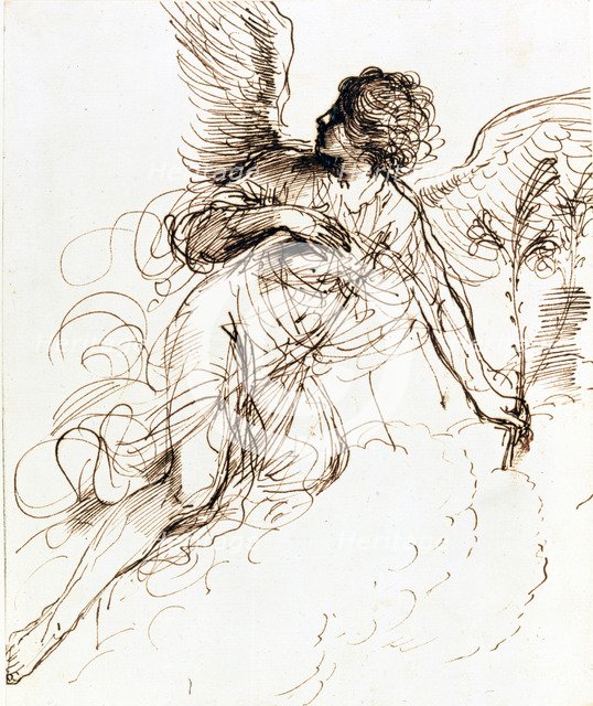 'Study of an Angel', c1611-1666. Artist: Guercino