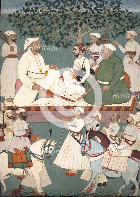 Maharaja Sidh Sen Receiving an Embassy, ca. 1700-10. Creator: Master of the Mandi atelier.