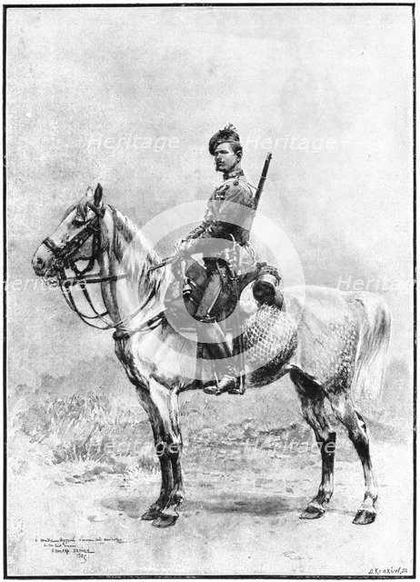 A chasseur of the guard, Russia, 1892.Artist: Jean Baptiste Edouard Detaille