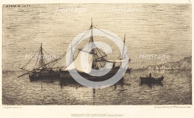 Barques de Cabotage. Creator: Adolphe Appian.