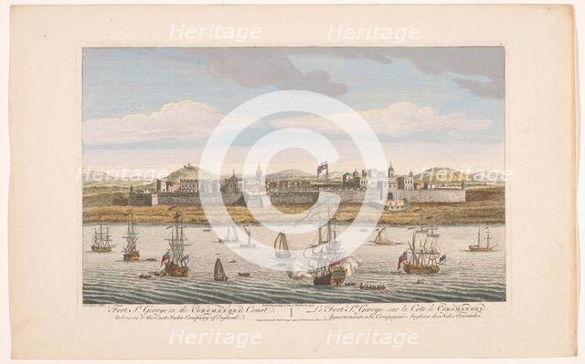View of Fort Saint George at Madras, 1754. Creator: Unknown.