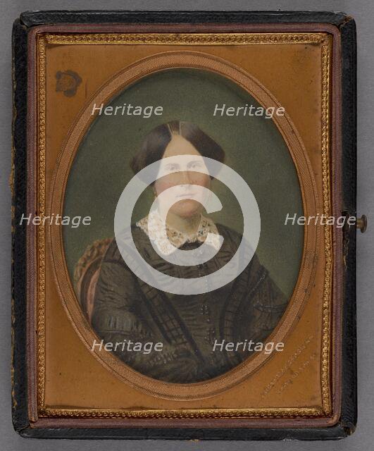 Portrait of a Seated, Unidentified Older Woman, about 1855. Creator: Gurney & Fredricks.