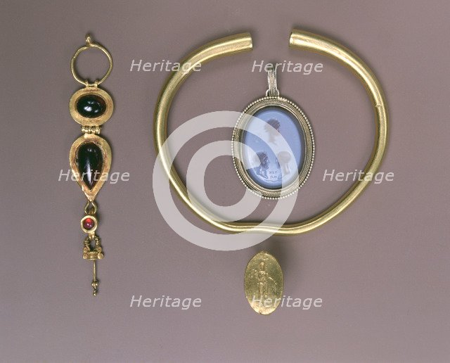 Assorted Greek and Roman jewelry, 4th century BC-17th century. Artist: Unknown