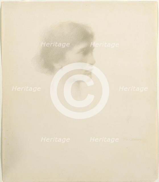 Head of a Woman, 1894 or after. Creator: Thomas Wilmer Dewing (American, 1851-1938).