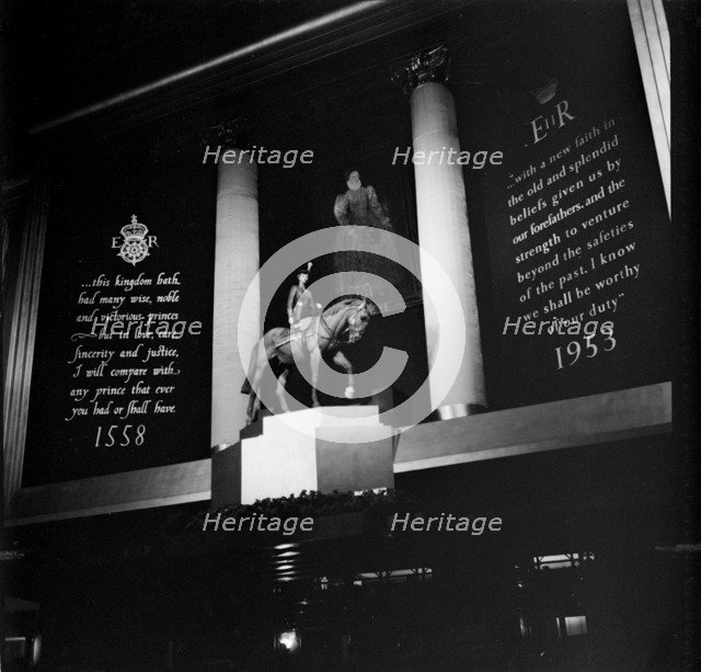 A public monument celebrating the coronation of Elizabeth II, (c1953-c1965?).  Creator: SW Rawlings.