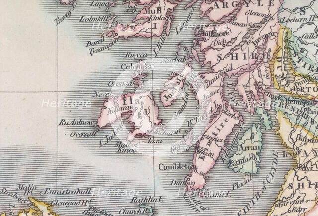Detail from a map of Scotland, (c1800?). Creator: John Cary.