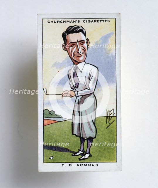 Cigarette card depicting Tommy Armour, c1920s. Artist: Unknown